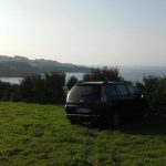 Le C4 Picasso, tel qu'il était parfois garé lors de nos Nafas au Supermarché de Pors Péron