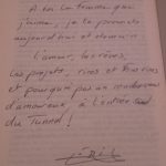 Ma dédicace "postface" du Tunnel