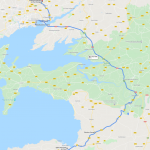 Itinéraire de Gaëlle pour me rejoindre