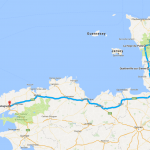 Notre trajet du jour - Retour en Bretagne